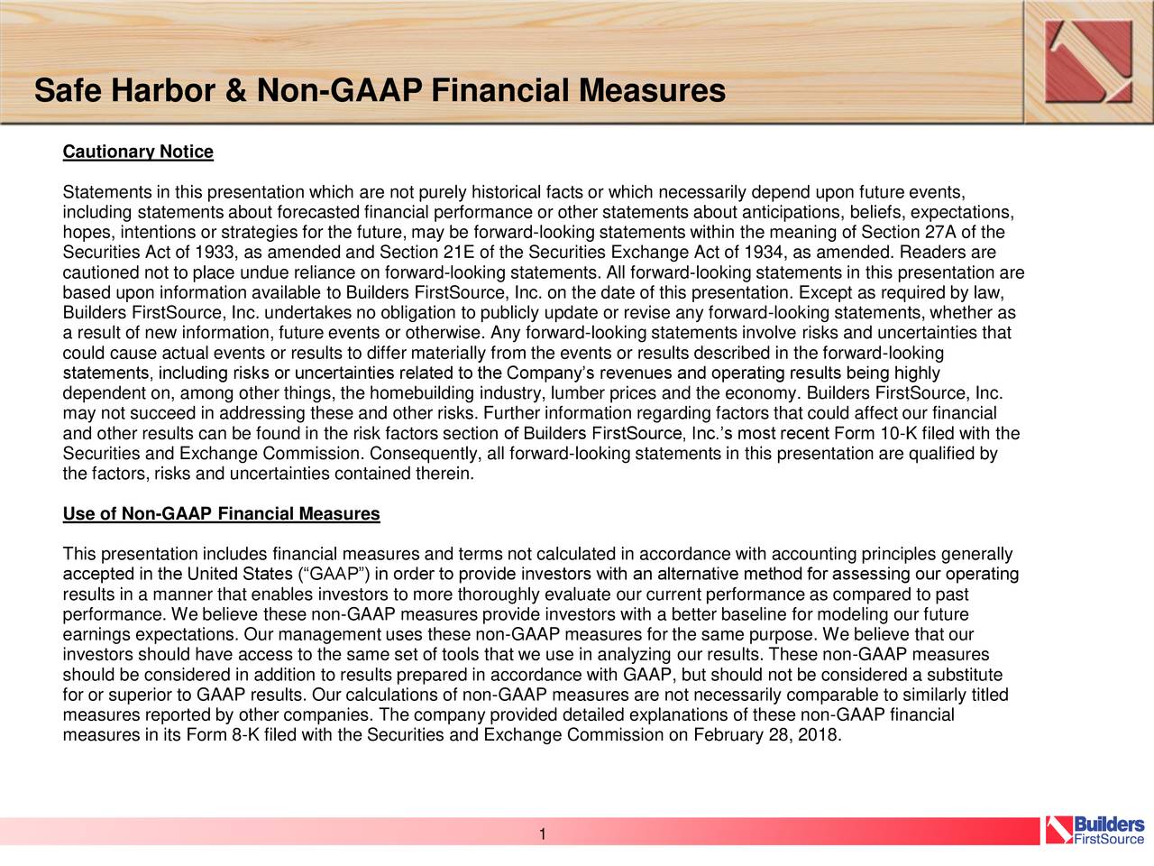 Safe Harbor & Non-GAAP Financial Measures