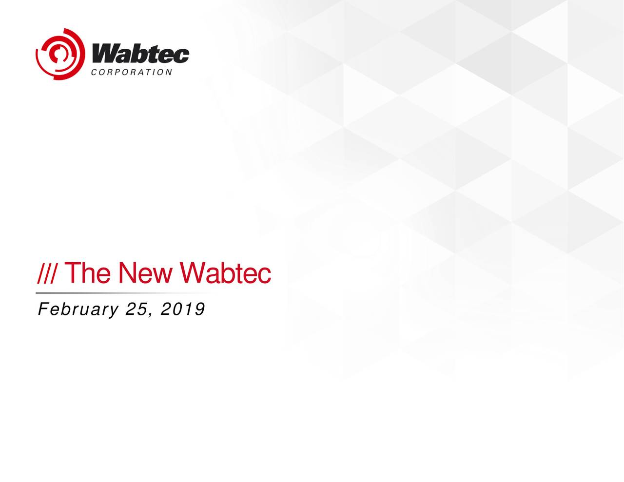 ///The New Wabtec