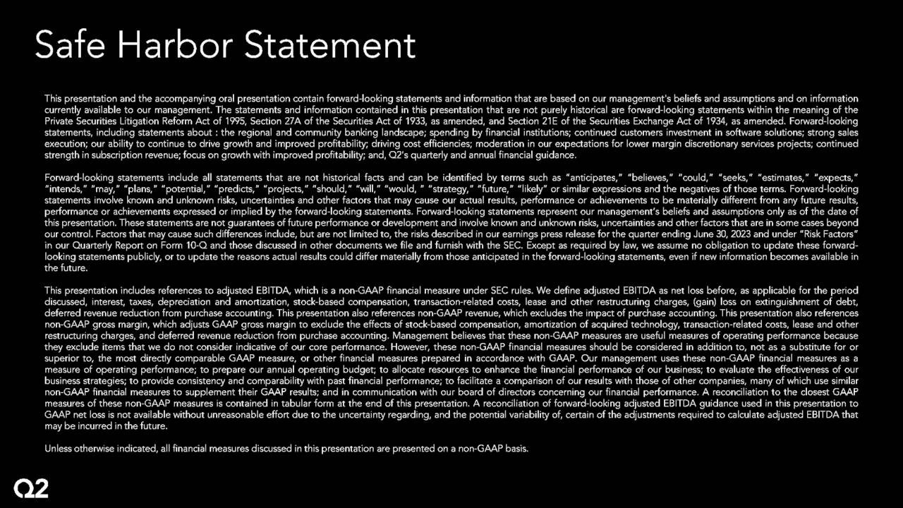 Q2 Holdings, Inc. 2023 Q2 Results Earnings Call Presentation (NYSE