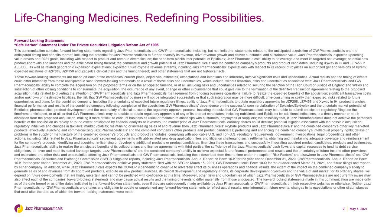 Life-Changing Medicines. Redefining Possibilities.