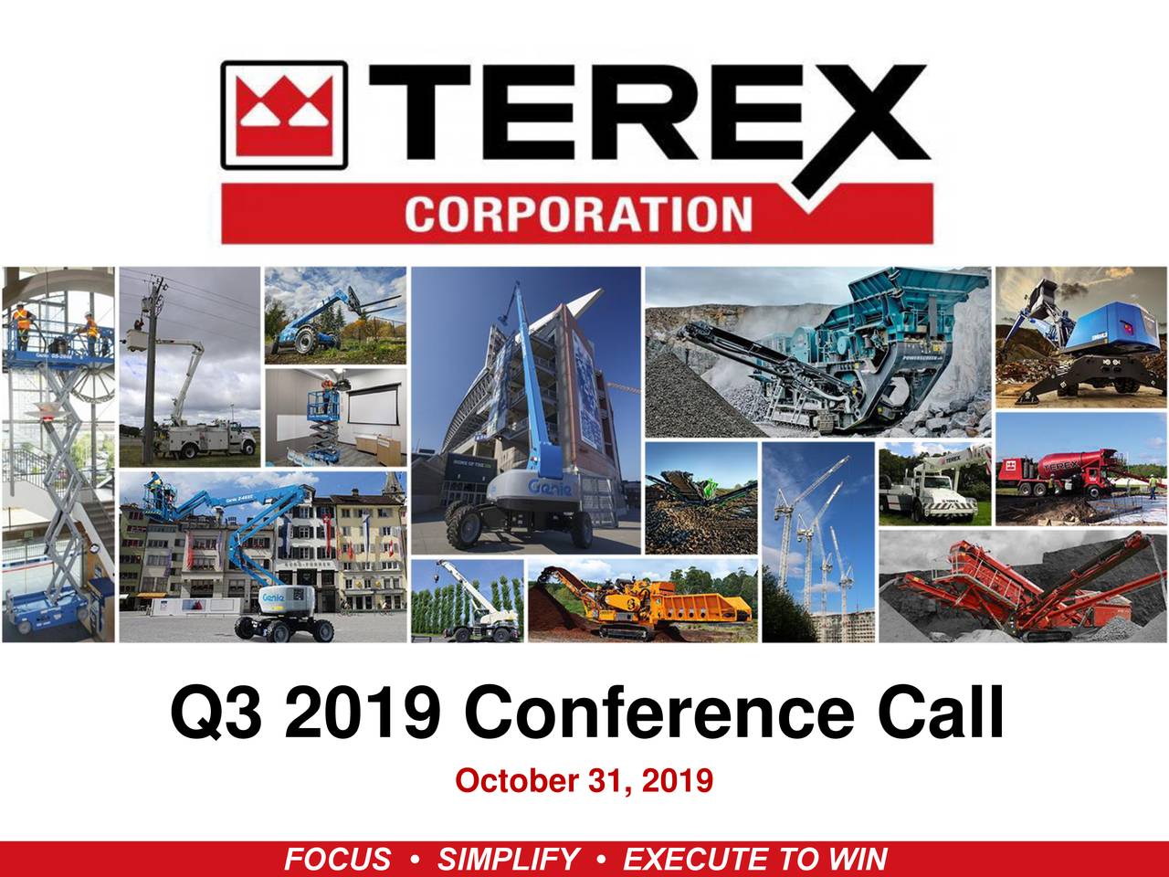 Terex Corporation 2019 Q3 - Results - Earnings Call Presentation (NYSE ...