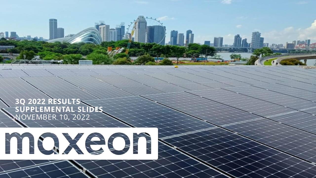 Maxeon Solar Technologies, Ltd. 2022 Q3 - Results - Earnings Call ...