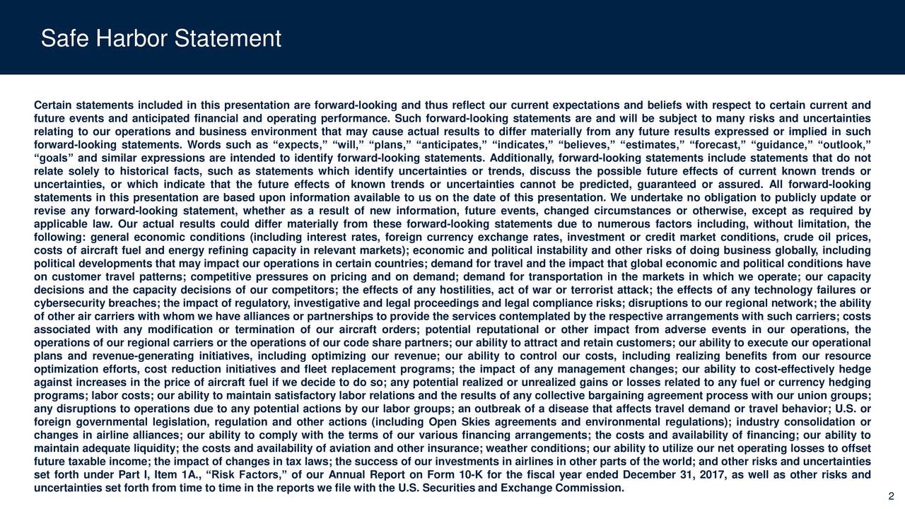 United Continental Holdings, Inc 2018 Q1 Results Earnings Call