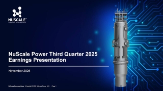 NuScale Power Corporation 2025 Q3 - Results - Earnings Call ...