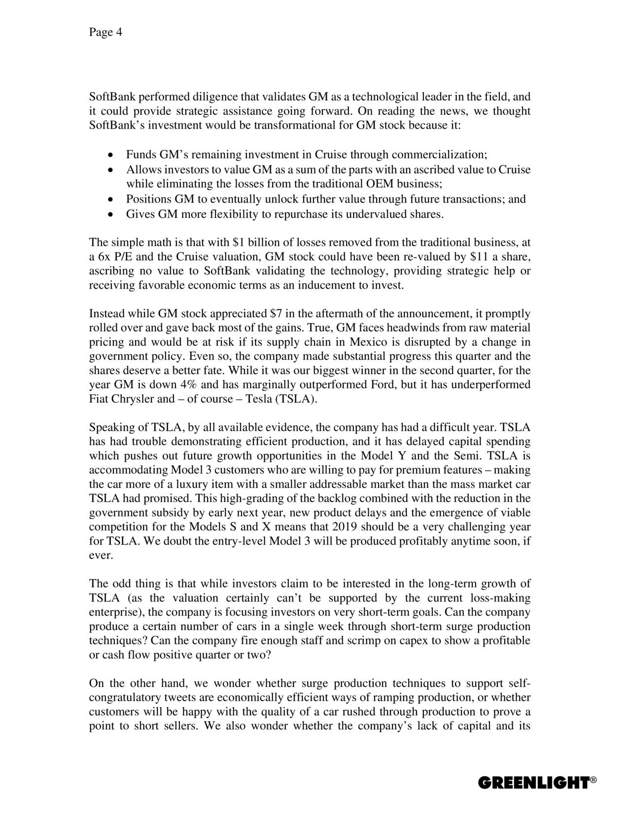 Greenlight Capital's (David Einhorn) Q2 2018 Letter (NASDAQGLRE