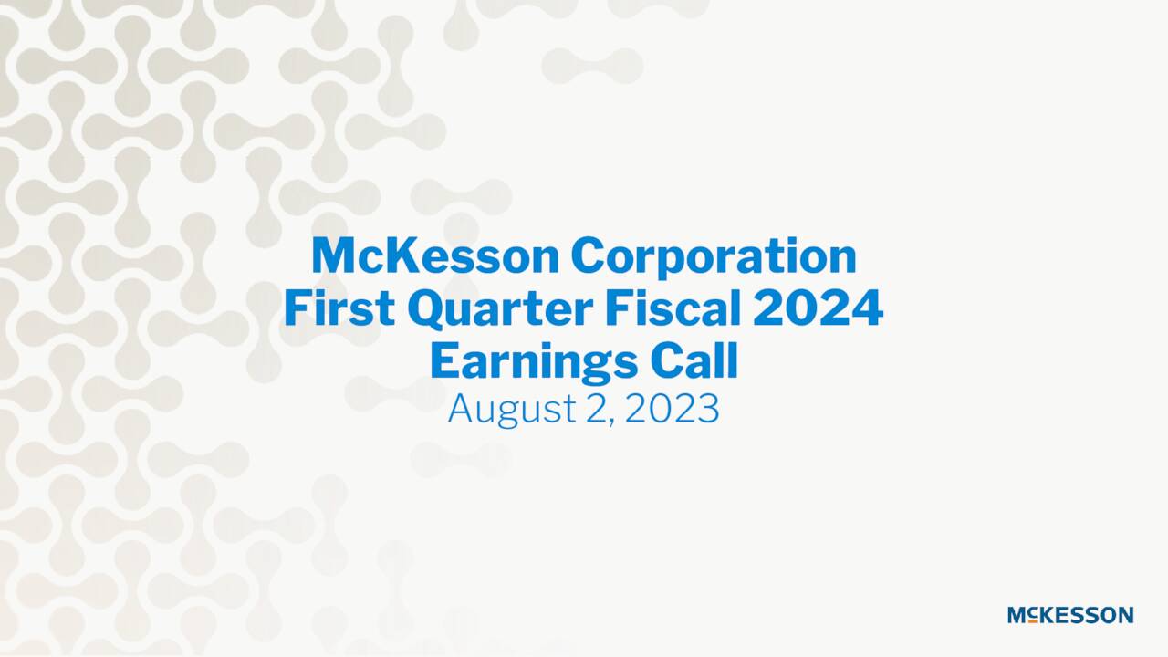 McKesson Corporation 2024 Q1 Results Earnings Call Presentation