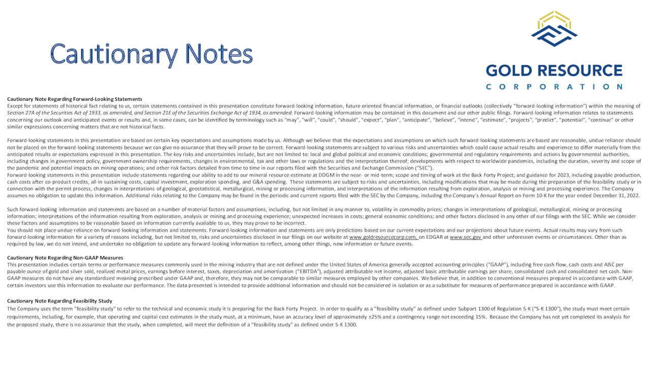 Gold Resource Corporation 2023 Q4 Results Earnings Call