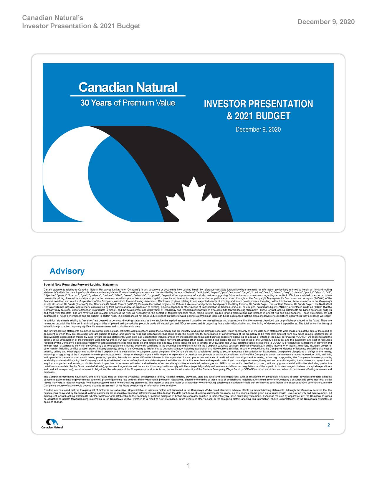 Canadian Natural Resources (CNQ) Investor Presentation - Slideshow ...