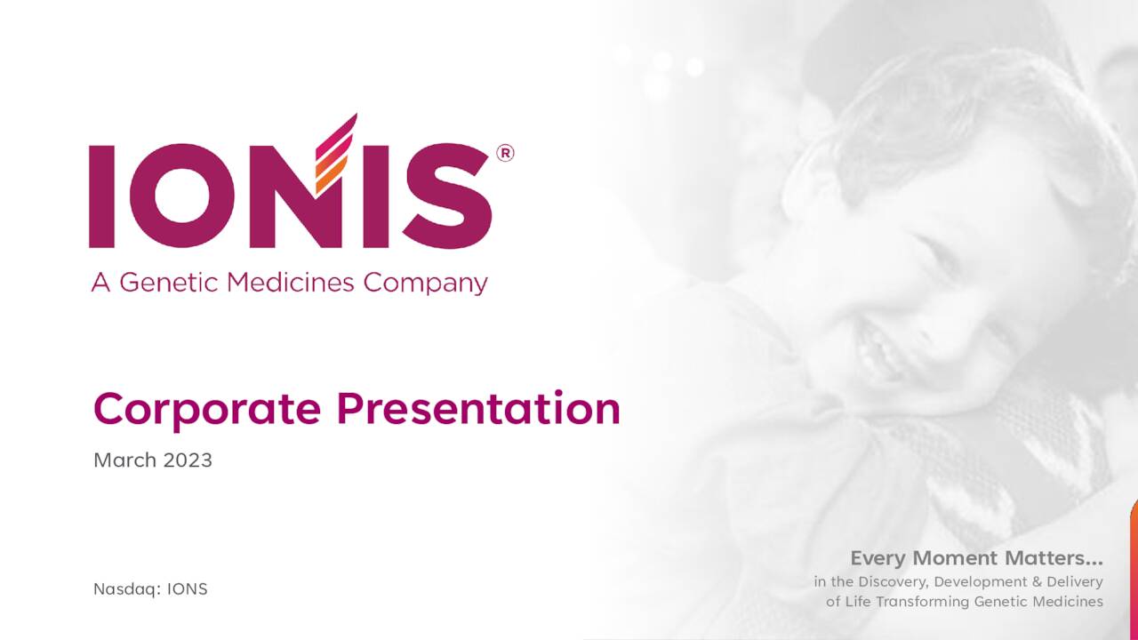 Ionis Pharmaceuticals (IONS) Investor Presentation - Slideshow (NASDAQ ...