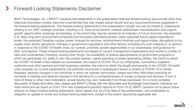 BWX Technologies, Inc. 2021 Q1 - Results - Earnings Call Presentation ...