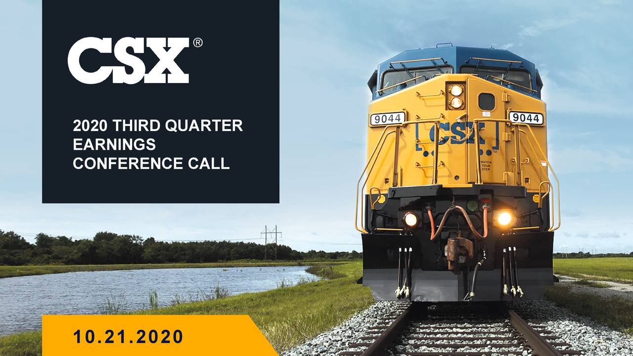 CSX Corporation 2020 Q3 - Results - Earnings Call Presentation (NASDAQ ...