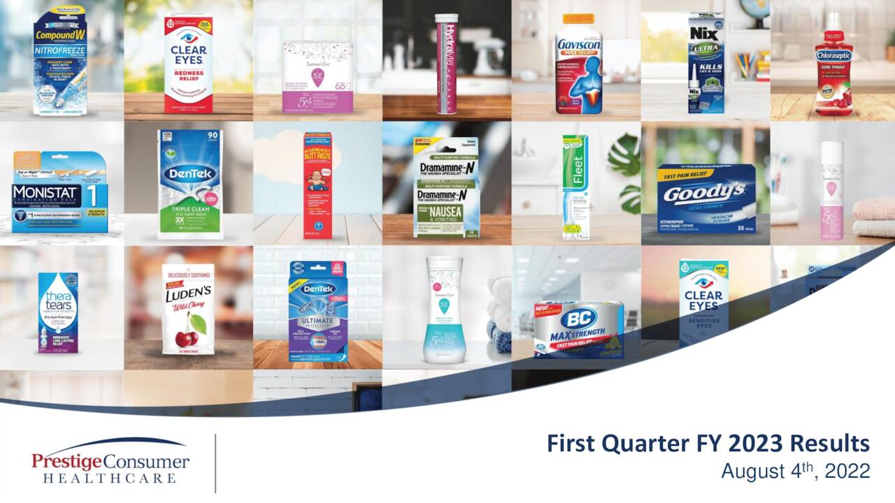 Prestige Consumer Healthcare Inc. 2023 Q1 Results Earnings Call Presentation (NYSEPBH