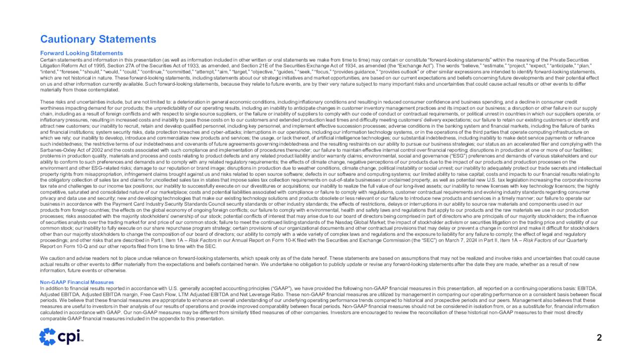 CPI Card Group Inc. 2024 Q1 Results Earnings Call Presentation