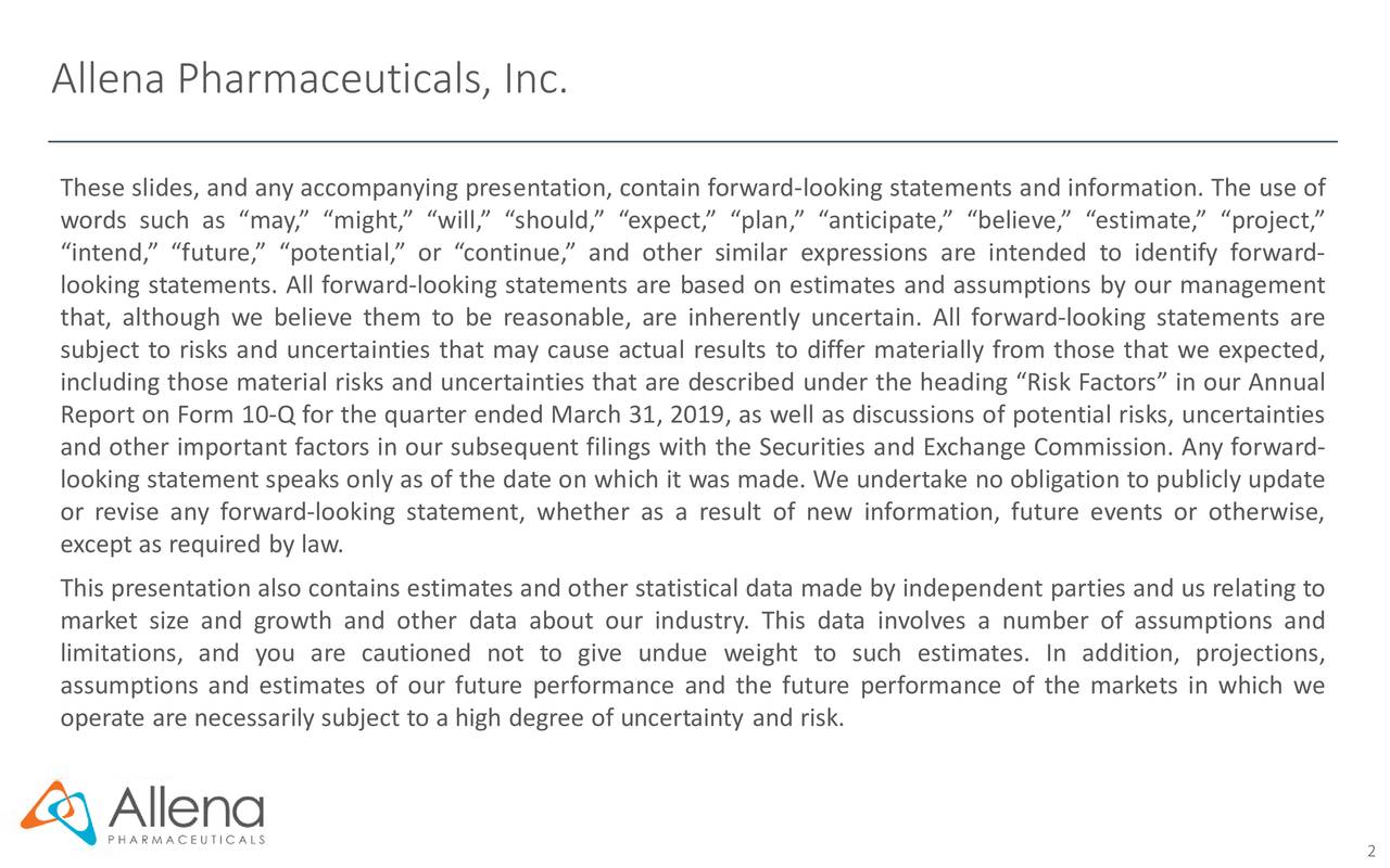 Allena Pharmaceuticals (ALNA) Investor Presentation - Slideshow ...