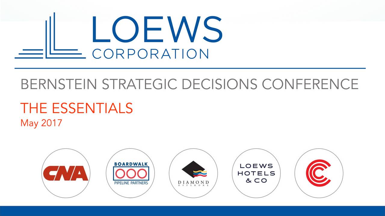 Loews Corporation (L) Presents At Bernstein's 33rd Annual Strategic