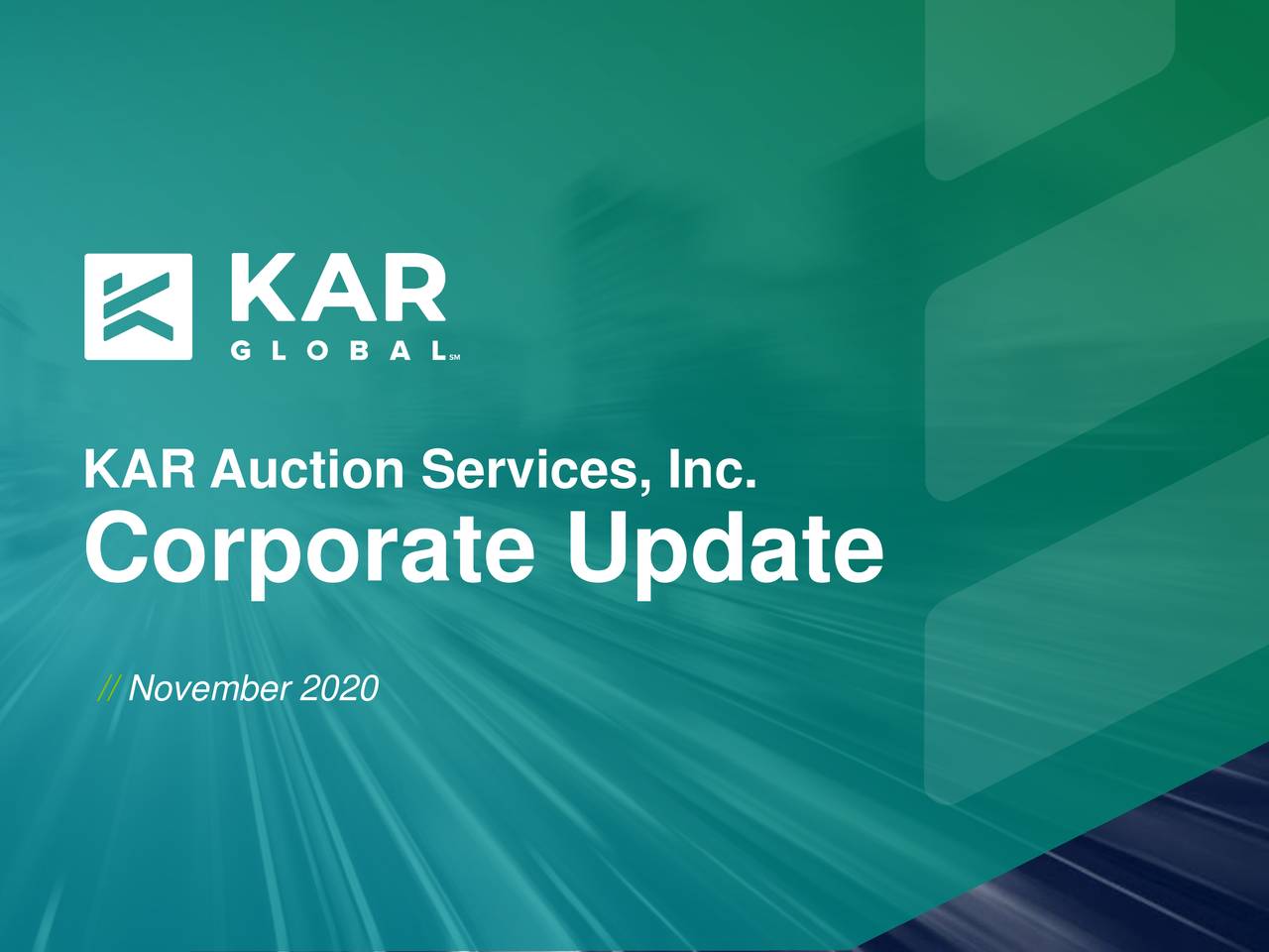 KAR Auction Services, Inc. 2020 Q3 Results Earnings Call