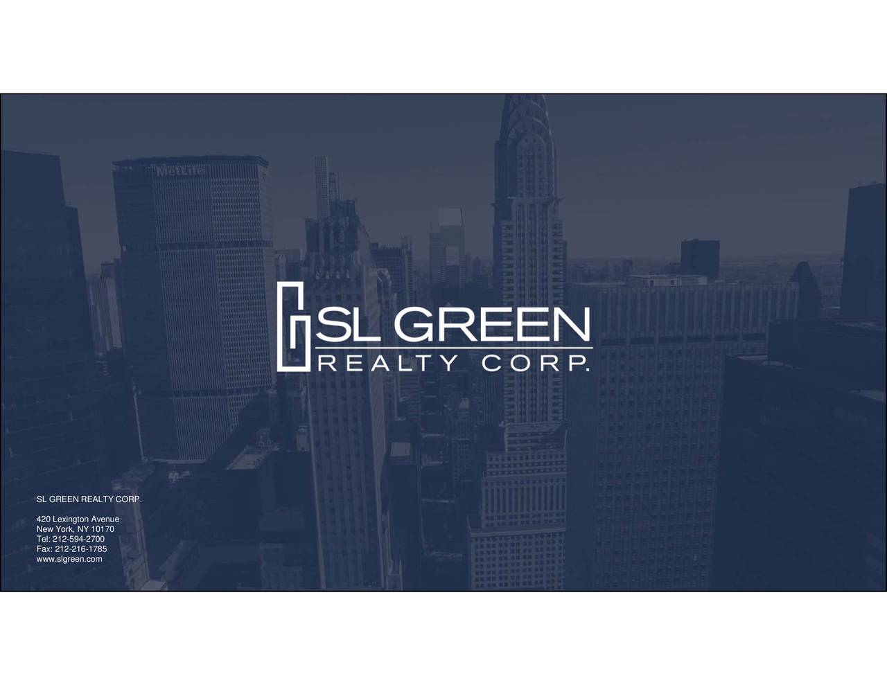 SL Green Realty (SLG) Presents At Bank of America Merrill Lynch 2018