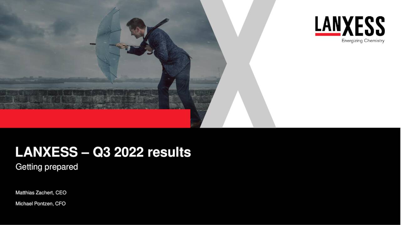 LANXESS Aktiengesellschaft 2022 Q3 Results Earnings Call