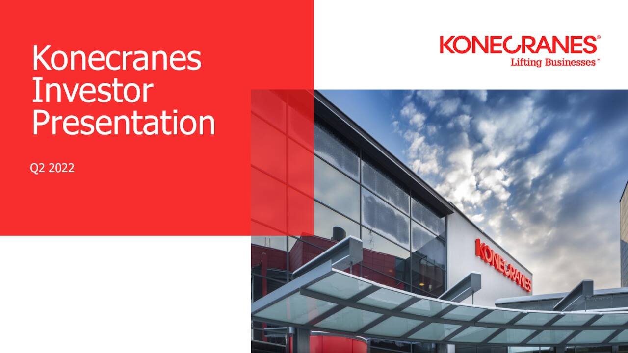 Konecranes Plc 2022 Q2 Results Earnings Call Presentation OTCMKTS   1 