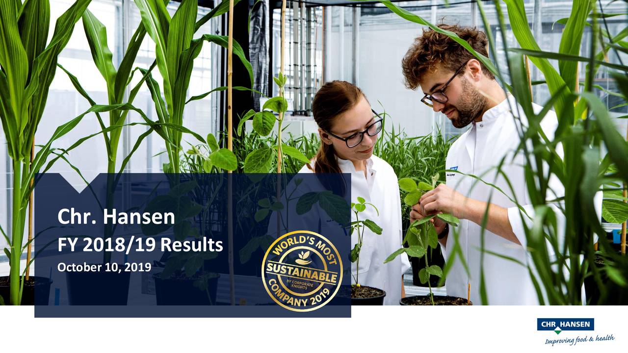 Chr. Hansen Holding A/S 2019 Q4 Results Earnings Call Presentation