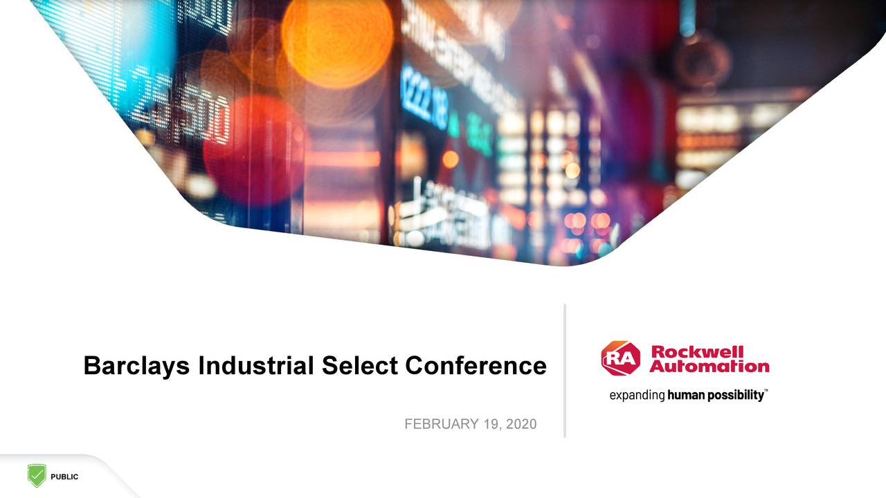 Rockwell Automation (ROK) Presents At Barclays Industrial Select