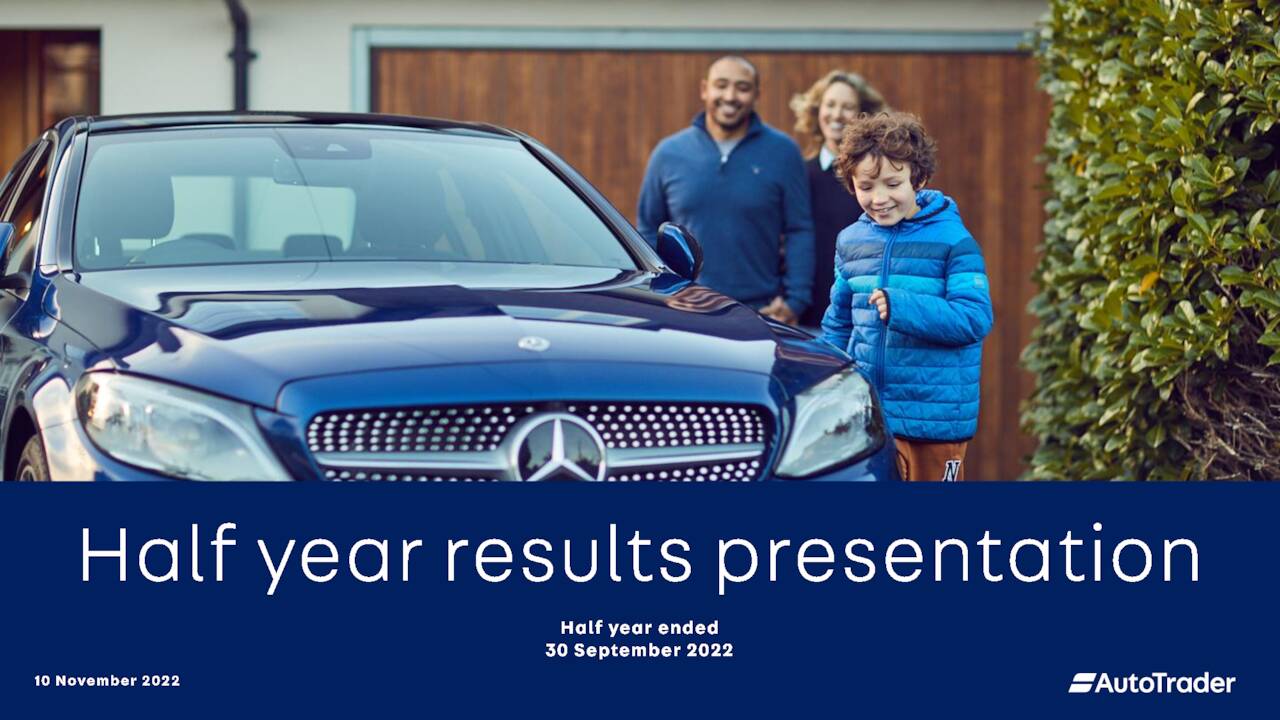 Auto Trader Group plc 2022 Q3 Results Earnings Call Presentation
