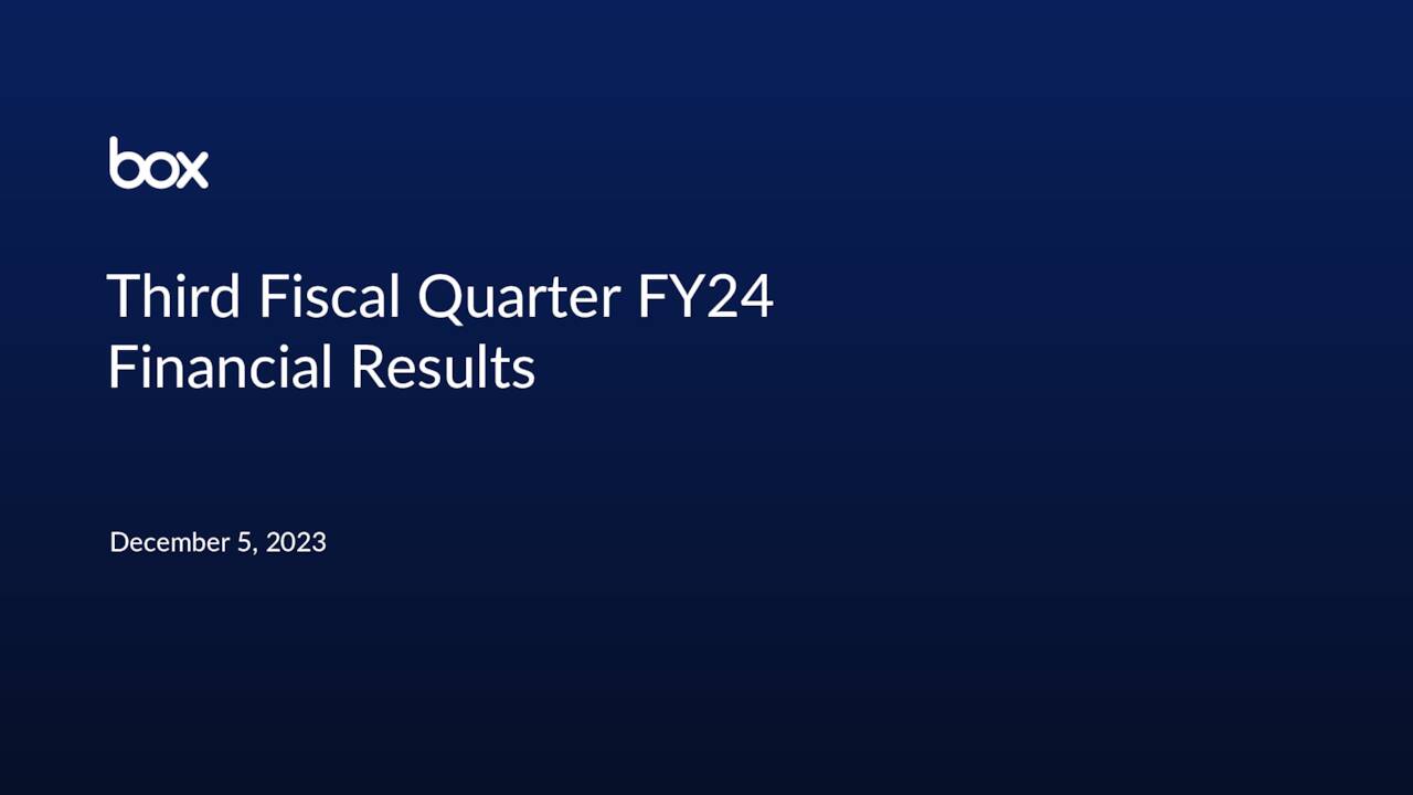 Box, Inc. 2024 Q3 Results Earnings Call Presentation (NYSEBOX