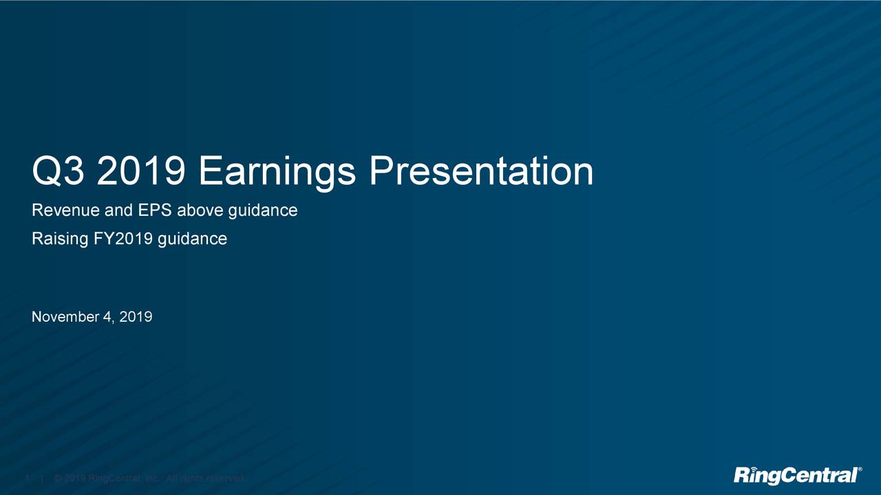 Ringcentral Inc 2019 Q3 Results Earnings Call Presentation Nyserng Seeking Alpha 2387