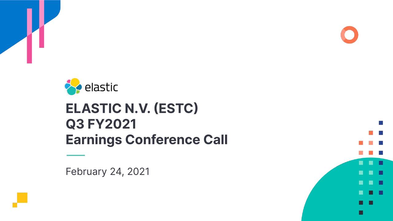 Elastic N.V. 2021 Q3 Results Earnings Call Presentation (NYSEESTC