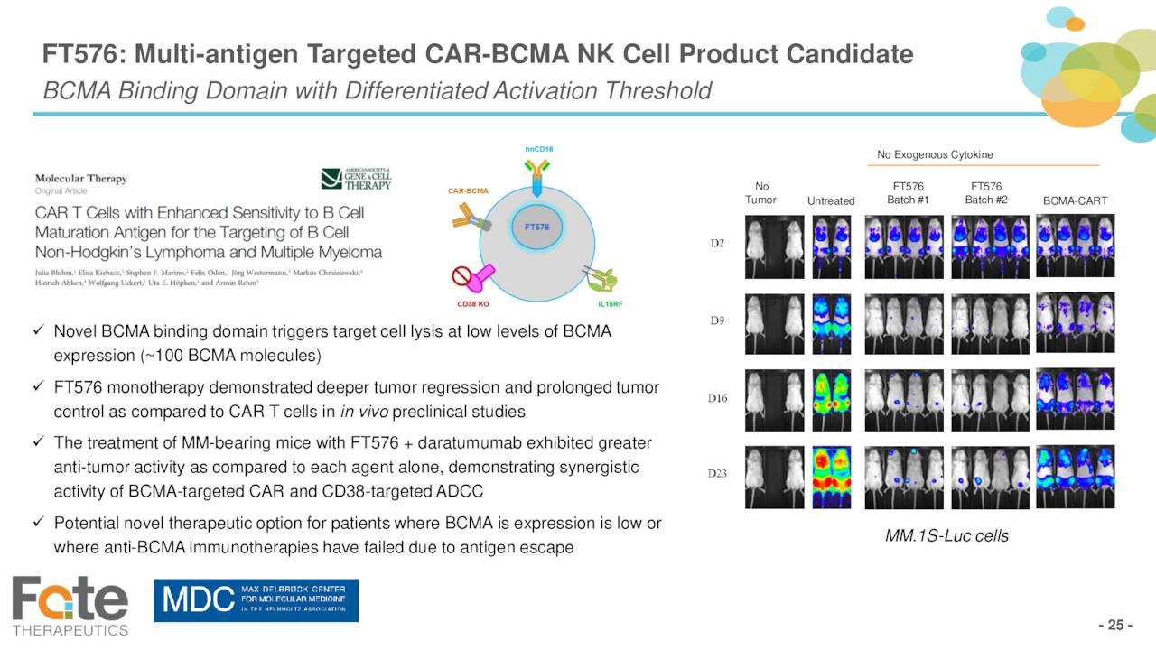 FT576: Multi-antigen Targeted CAR-BCMA NK Cell Product Candidate