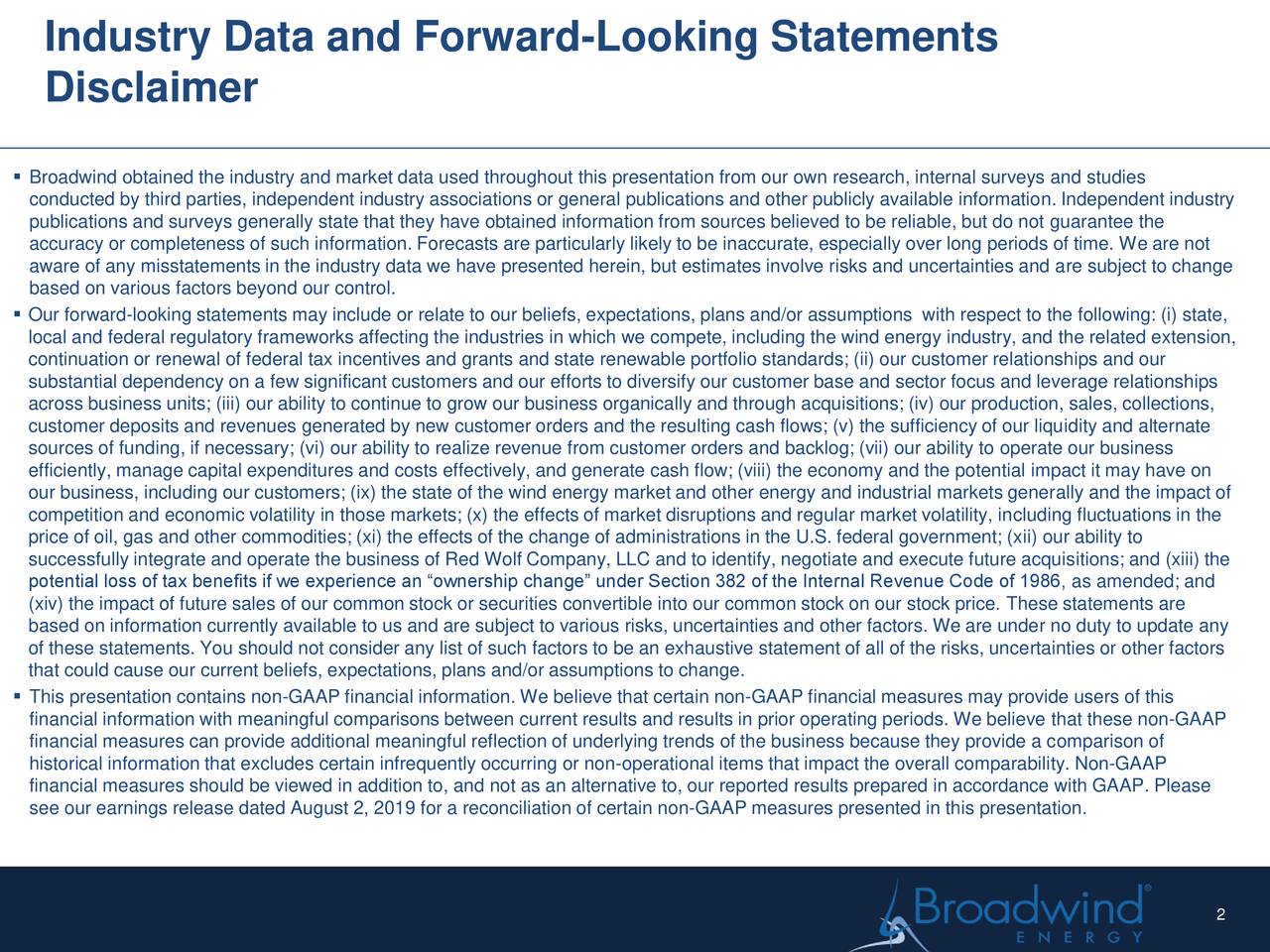 Industry Data and Forward-Looking Statements