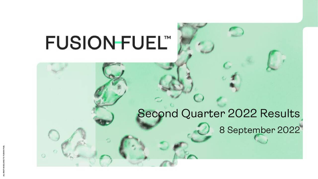 Fusion Fuel Green PLC 2022 Q2 Results Earnings Call Presentation