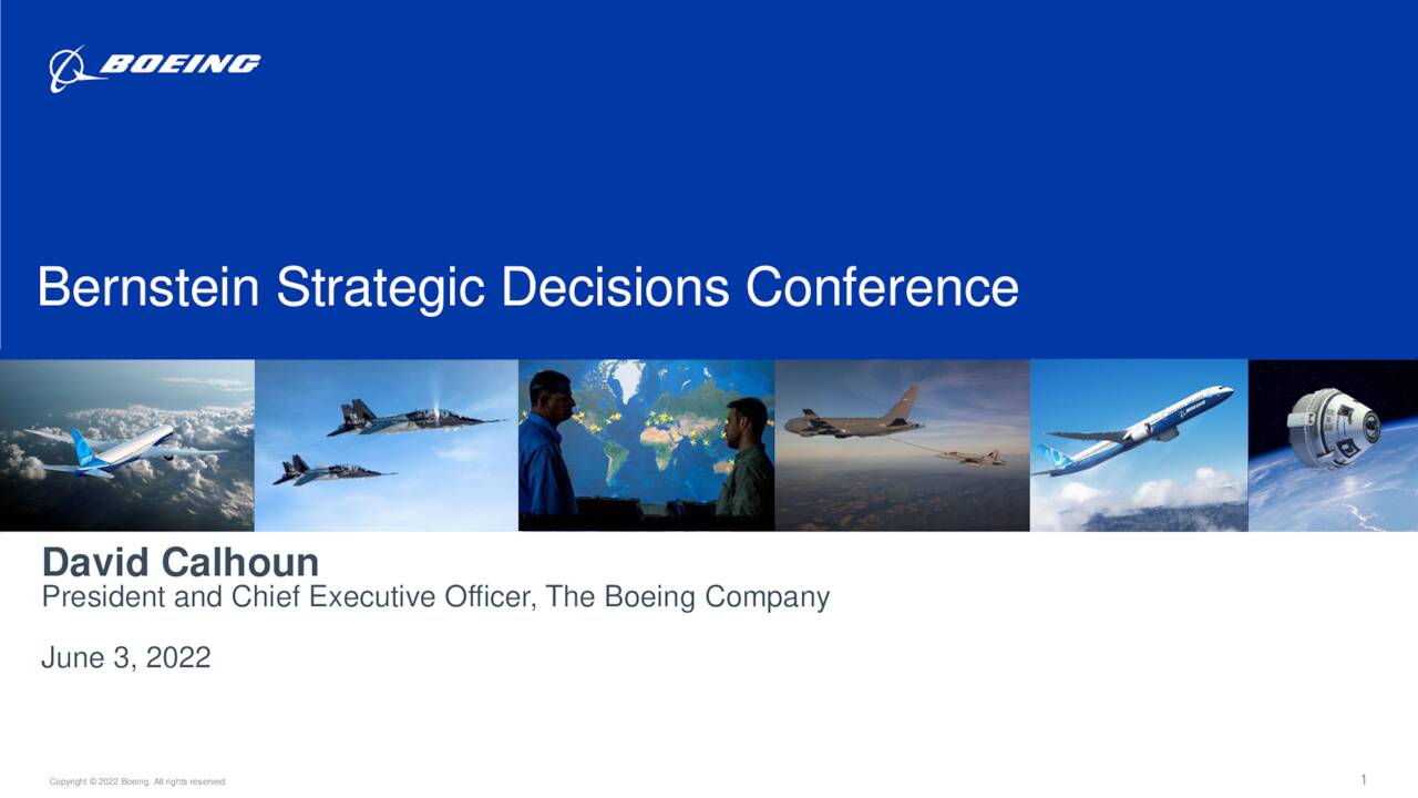 Boeing (BA) Presents At 38th Annual Bernstein Strategic Decisions