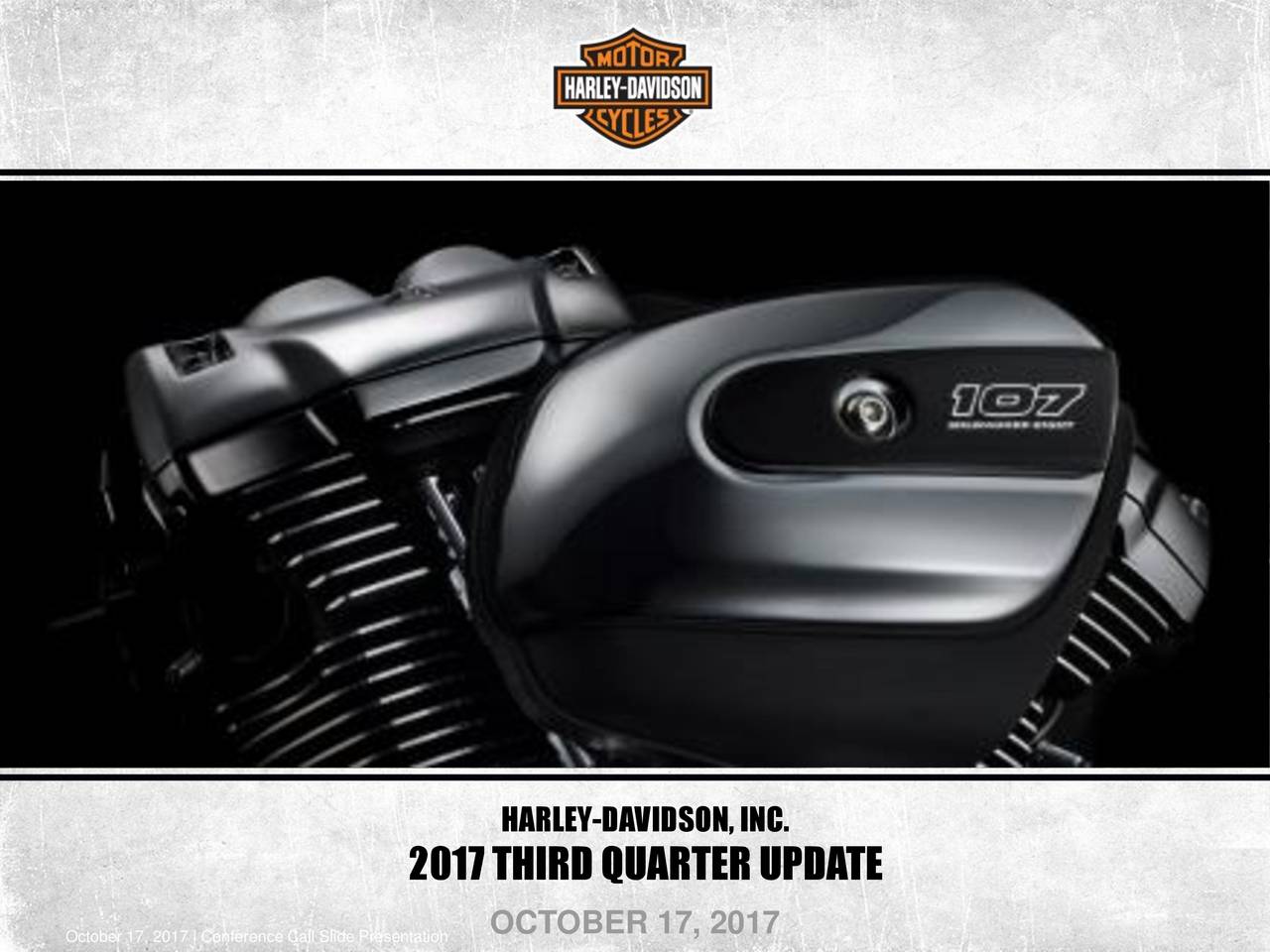  Harley Davidson Inc 2019 Q3 Results Earnings Call 
