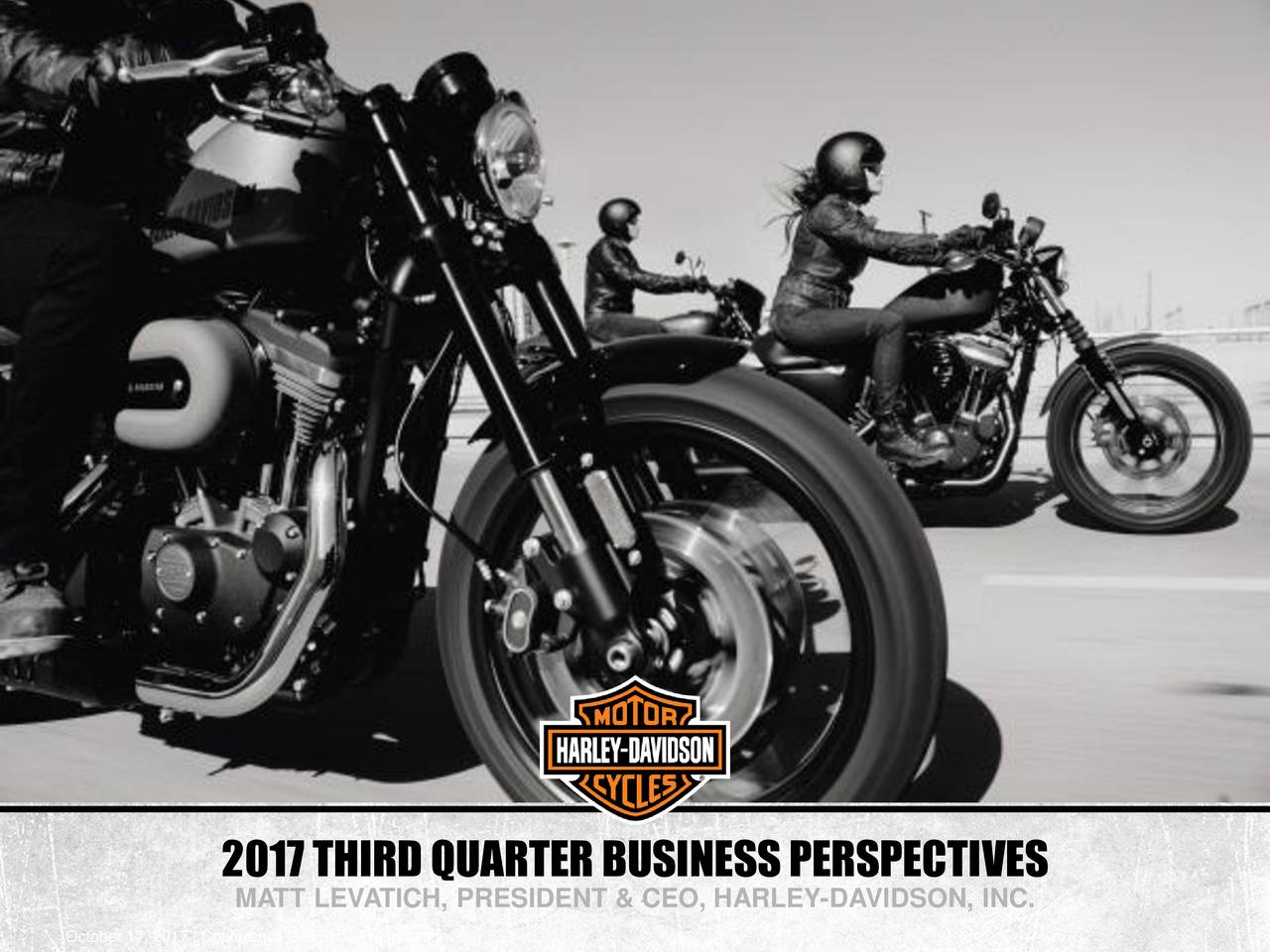  Harley Davidson Inc 2019 Q3 Results Earnings Call 