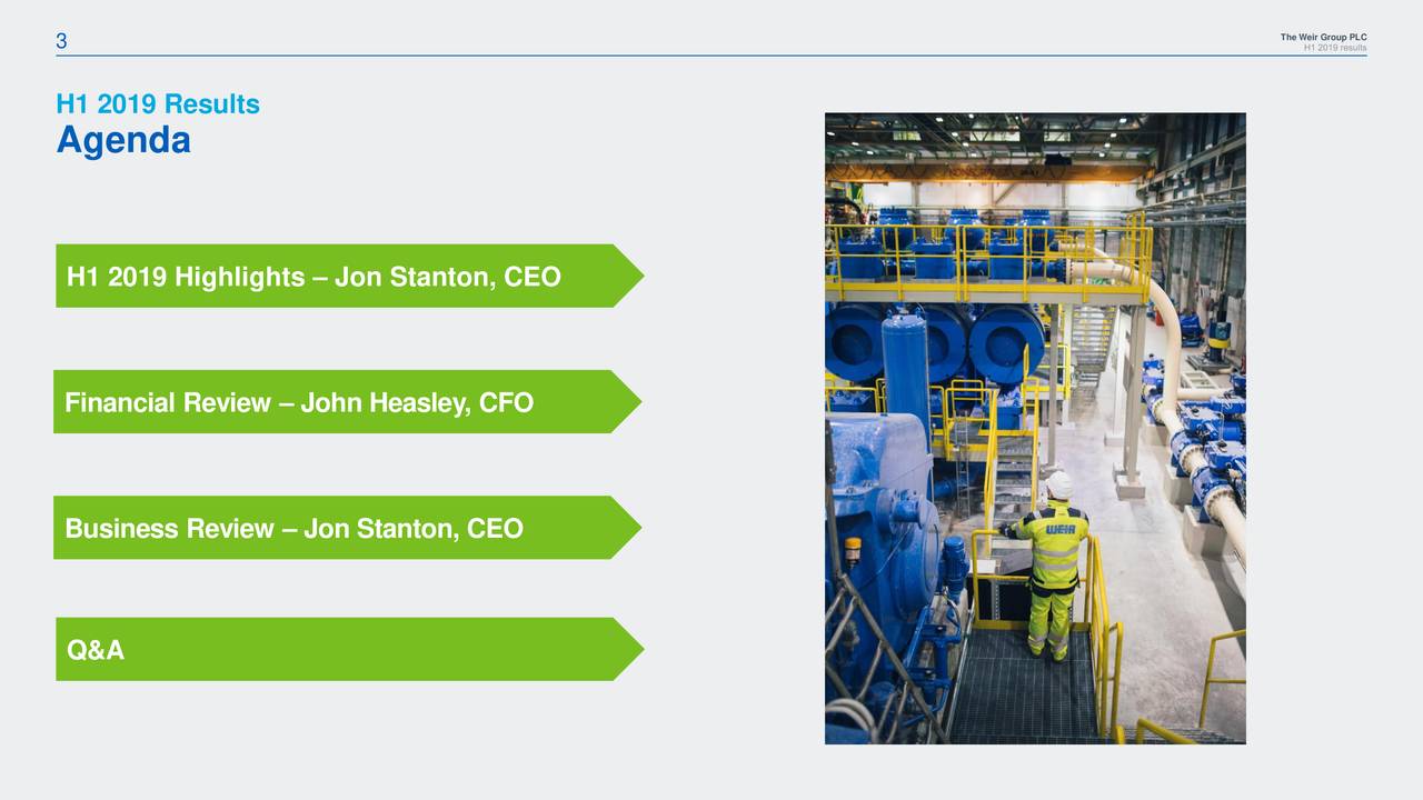 The Weir Group PLC 2019 Q2 Results Earnings Call Slides (OTCMKTS