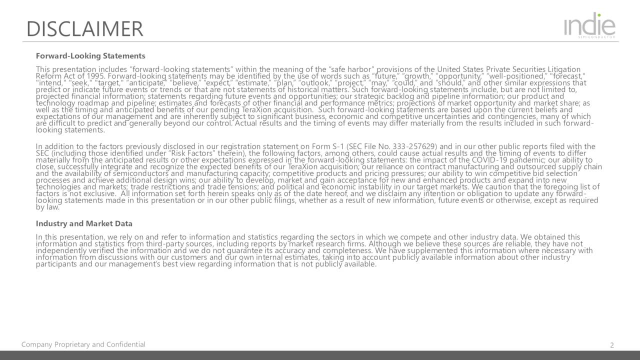 indie Semiconductor (INDI) Investor Presentation Slideshow (NASDAQ