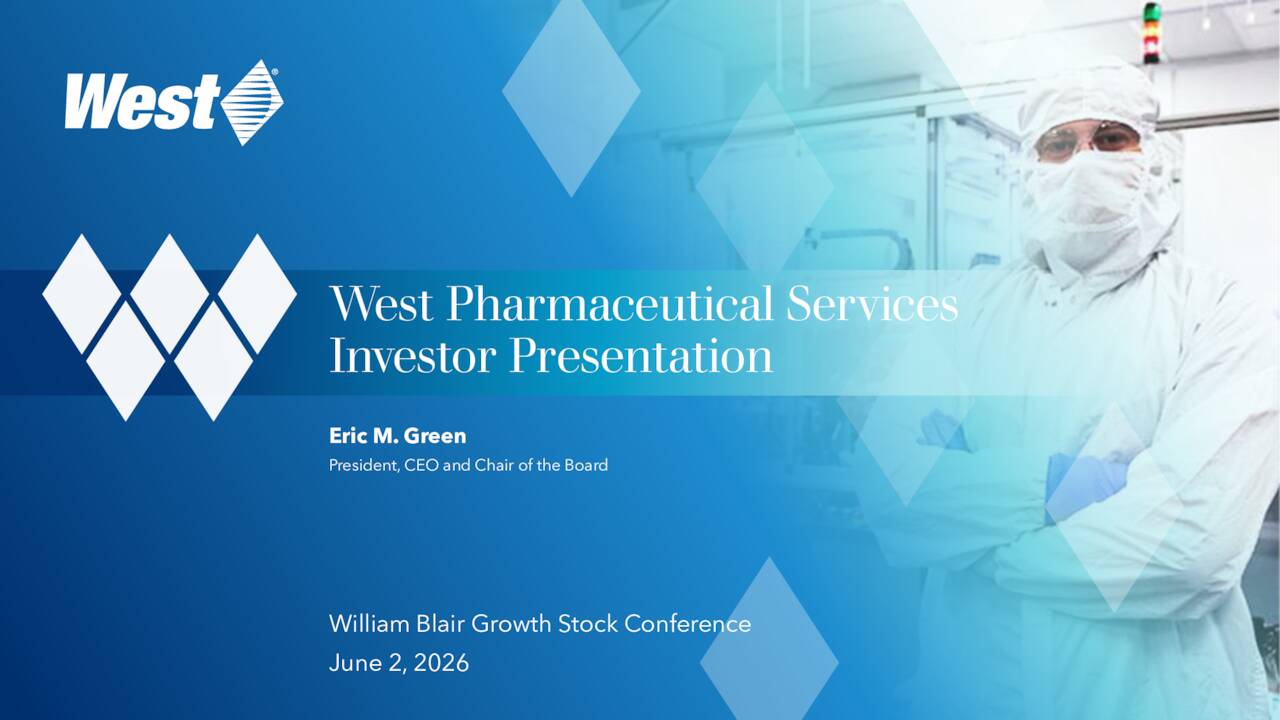 West Pharmaceutical Services, Inc. (WST) Presents at 46th Annual ...