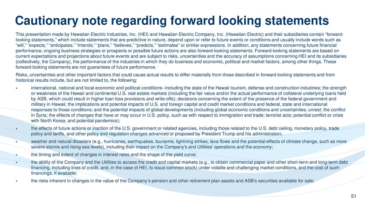 Hawaiian Electric He Presents At Eei Financial
