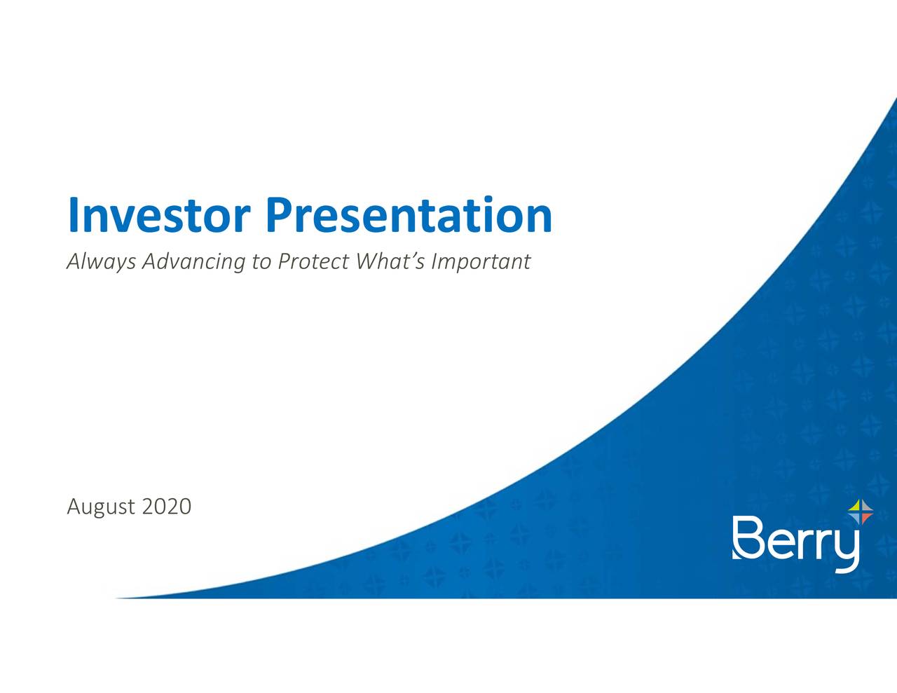 Berry Global Group (BERY) Investor Presentation Slideshow (NYSEBERY