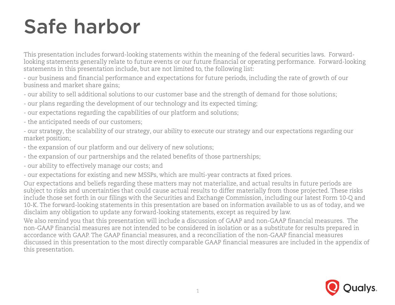 Qualys 2017 Q3 Results Earnings Call Slides (NASDAQQLYS) Seeking