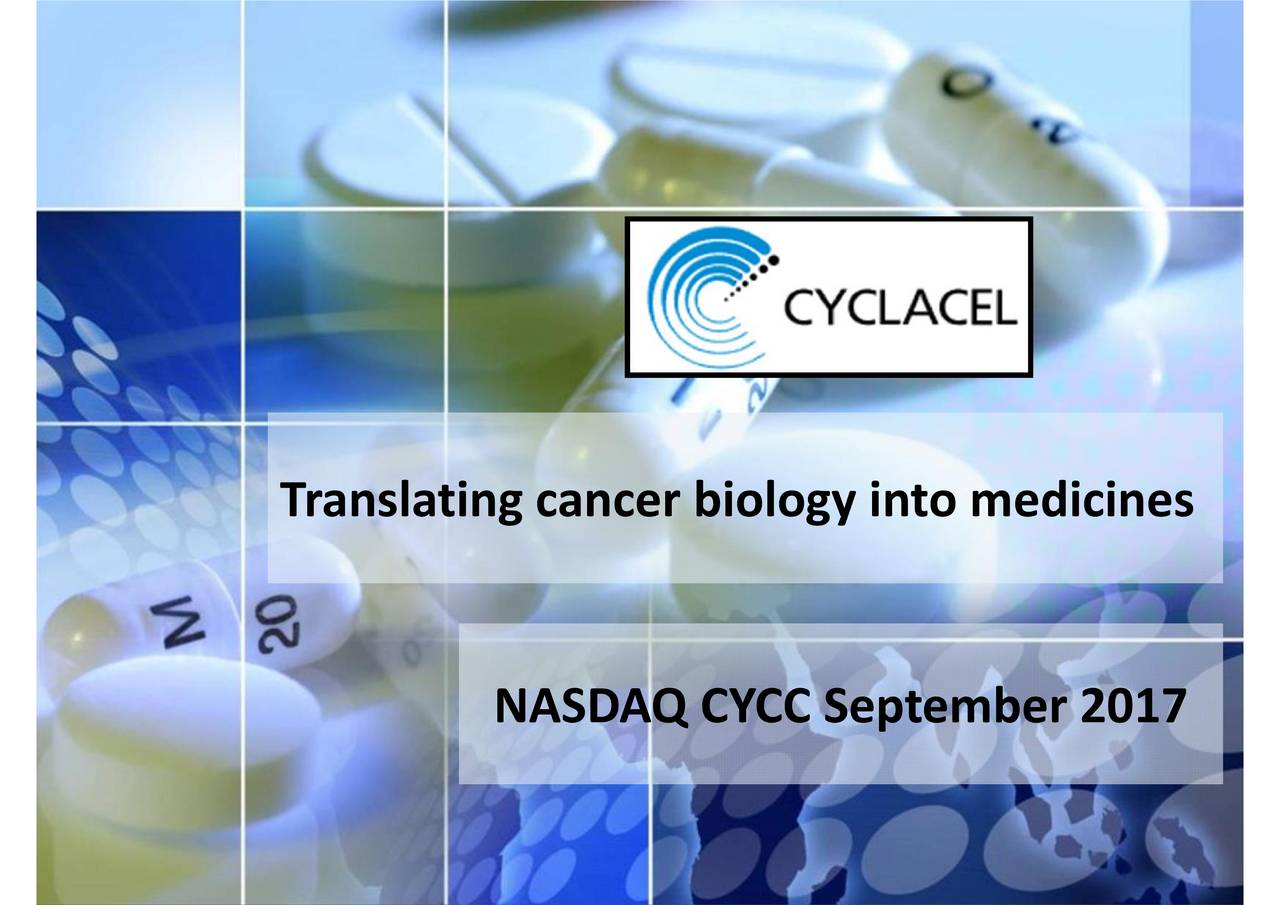 Cyclacel Pharmaceuticals (CYCC) Presents At Rodman & Renshaw 19th ...