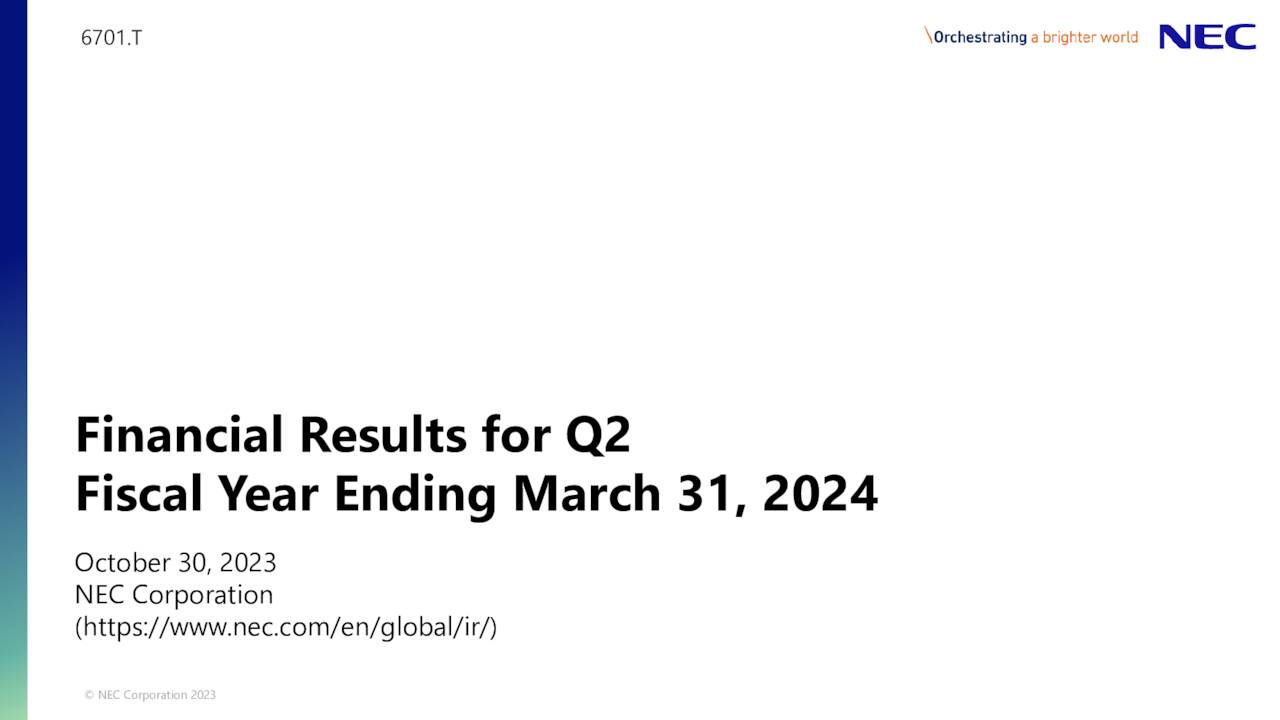 NEC Corporation 2024 Q2 - Results - Earnings Call Presentation (OTCMKTS ...