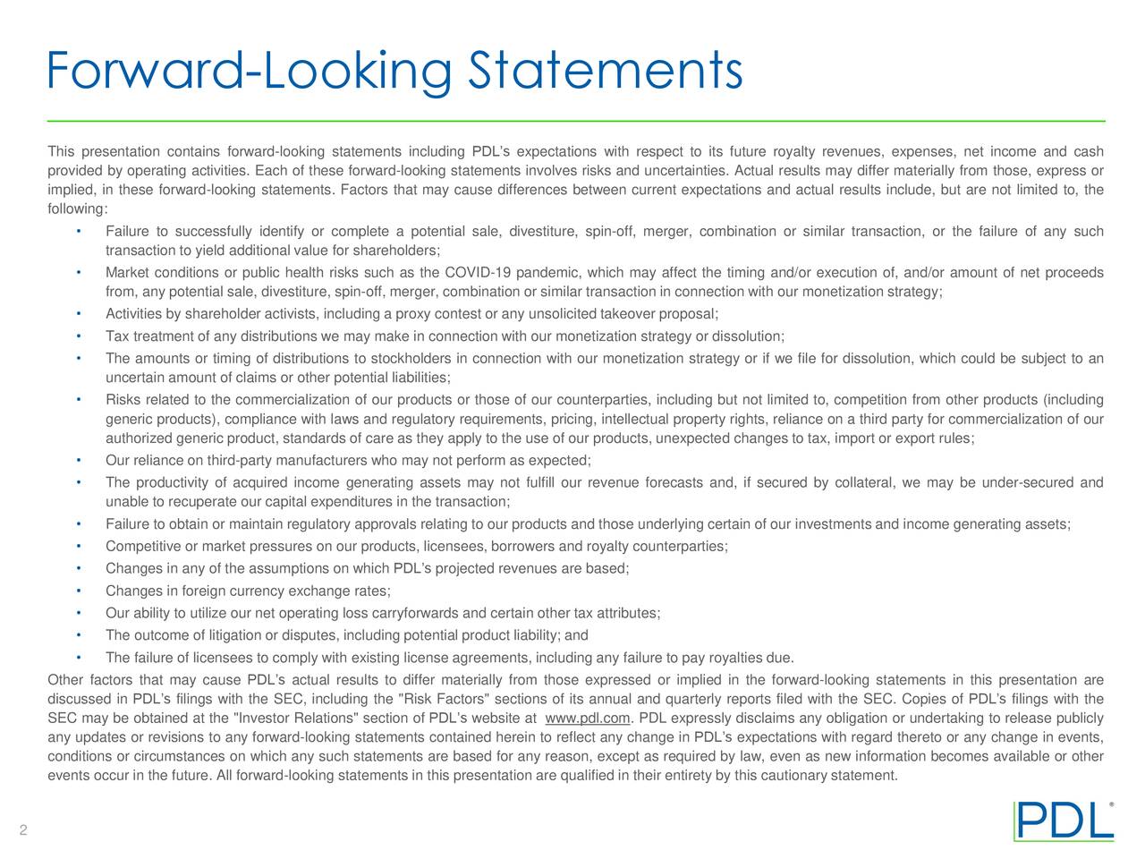 Forward-Looking Statements