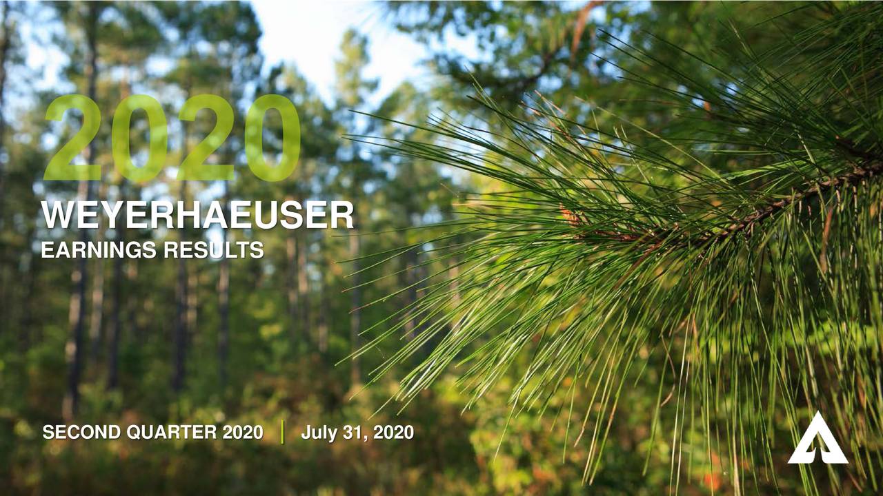 Weyerhaeuser Company 2020 Q2 Results Earnings Call Presentation