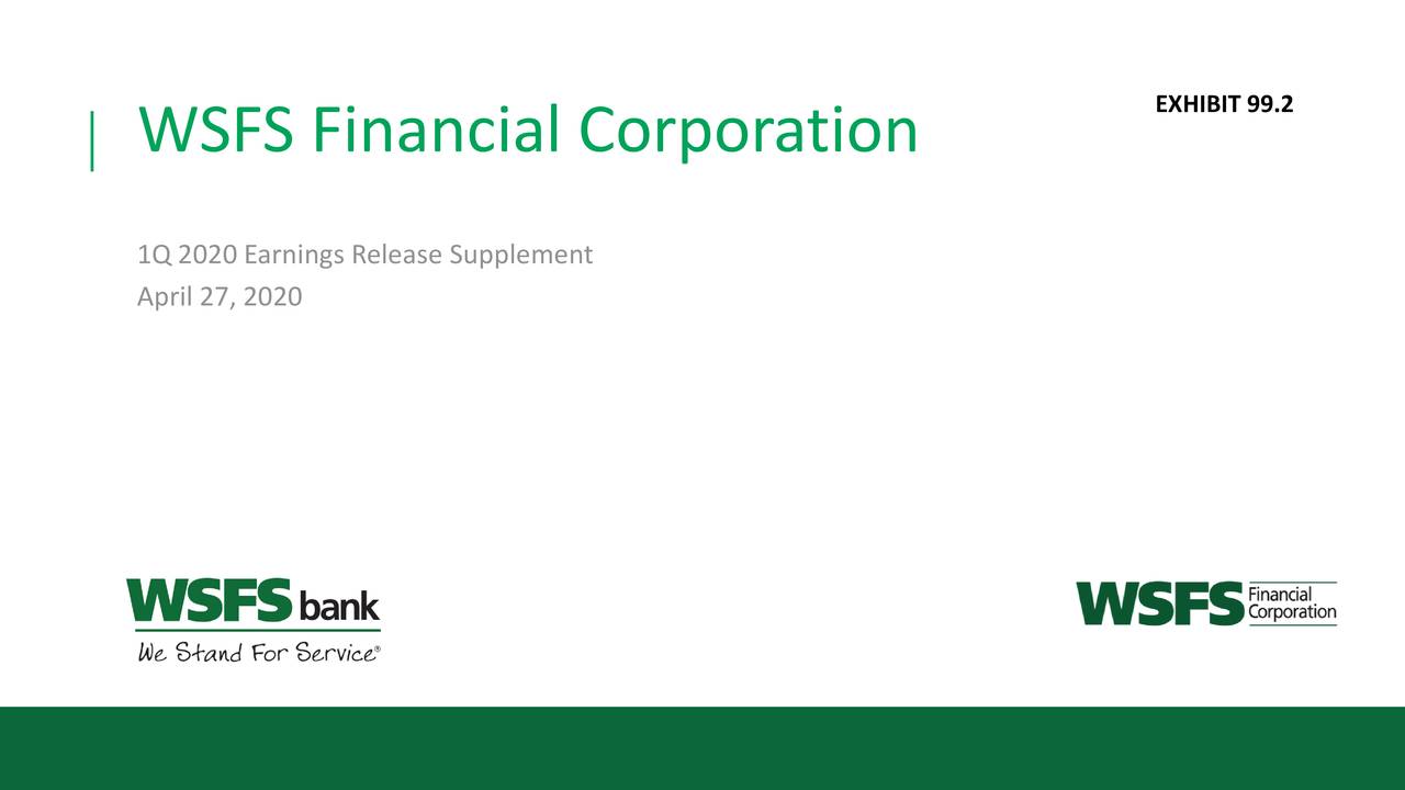 WSFS Financial Corporation 2020 Q1 - Results - Earnings Call ...