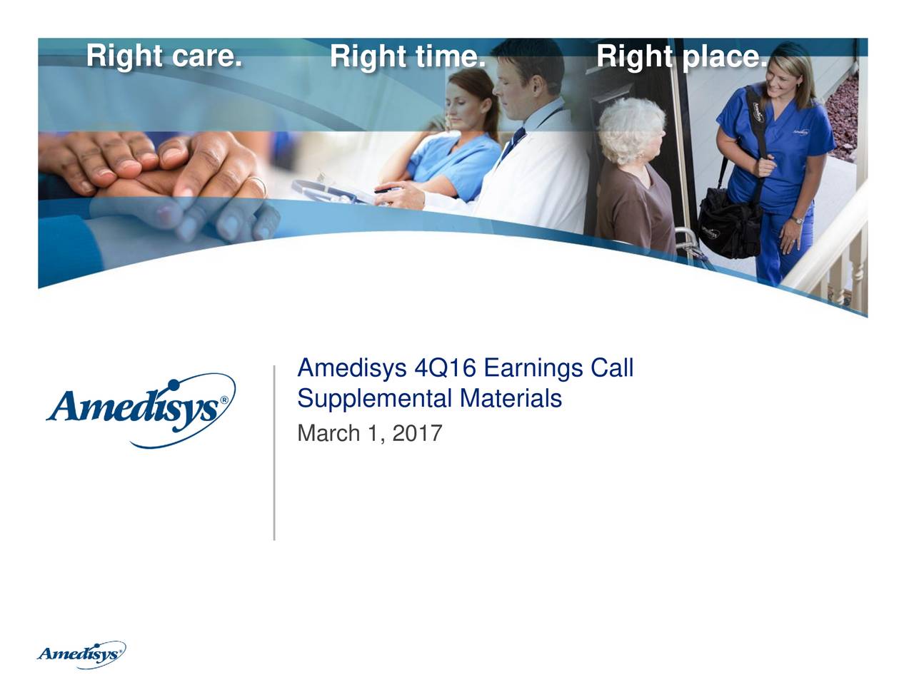 AMEDISYS Inc 2016 Q4 Results Earnings Call Slides (NASDAQAMED