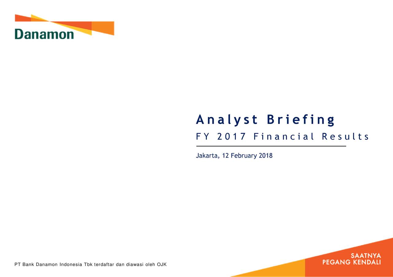 Pt Bank Danamon Indonesia Tbk Adr 2017 Q4 Results Earnings Call Slides Otcmkts Pbdby Seeking Alpha