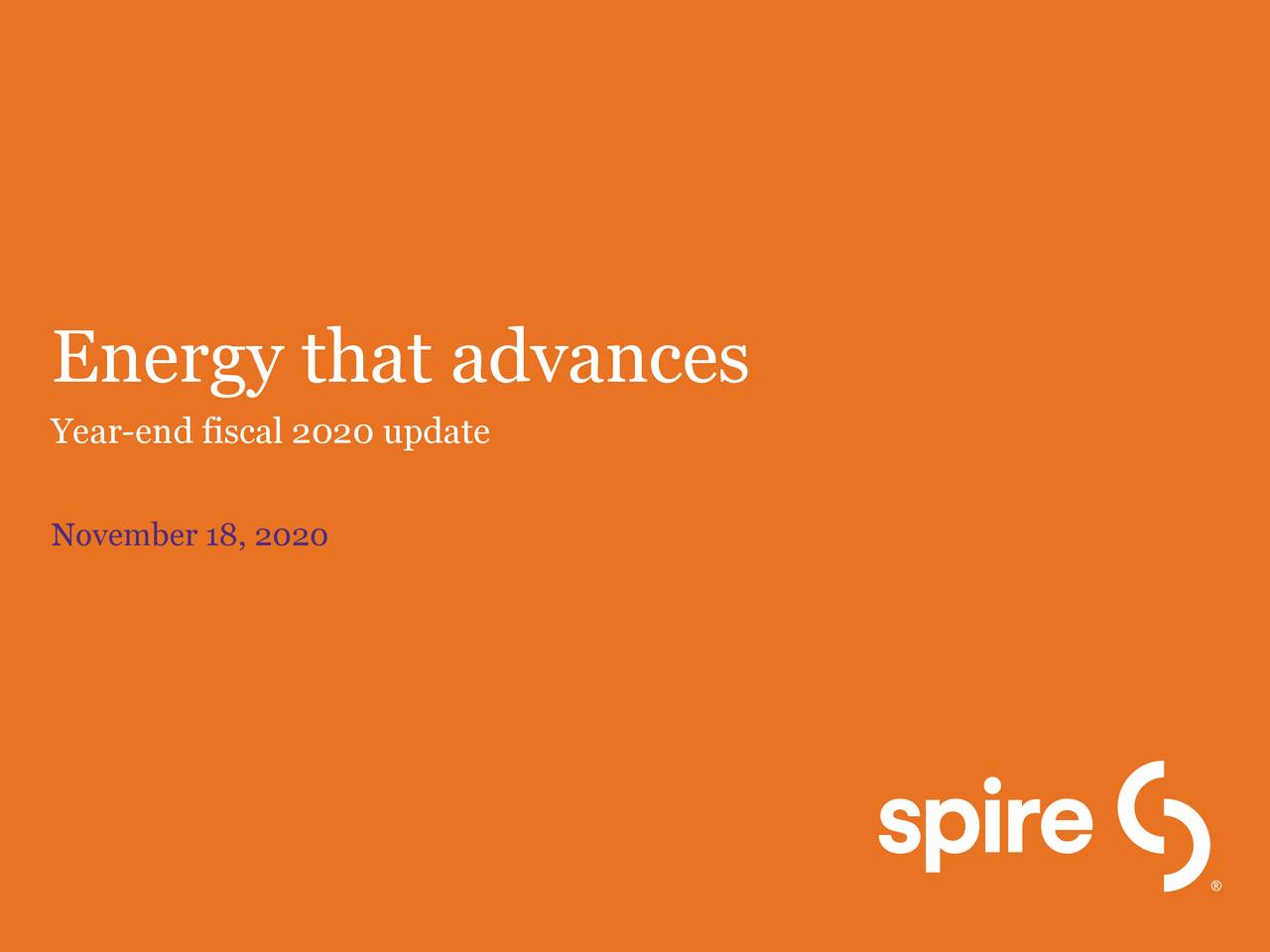 Energy that advances