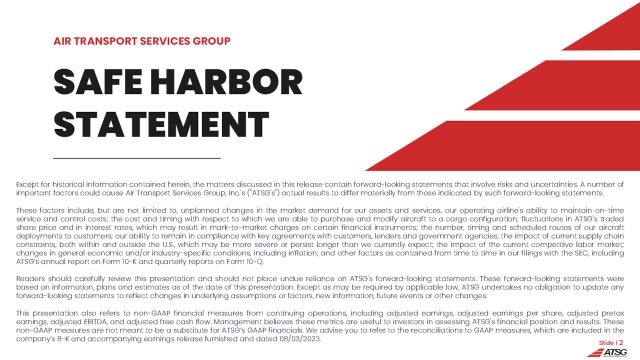 Air Transport Services Group, Inc. 2023 Q2 - Results - Earnings Call ...